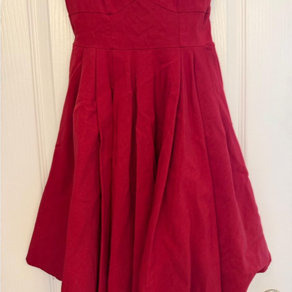 ASOS Red Skater Cocktail Dress size 4 - Picture 4 of 9